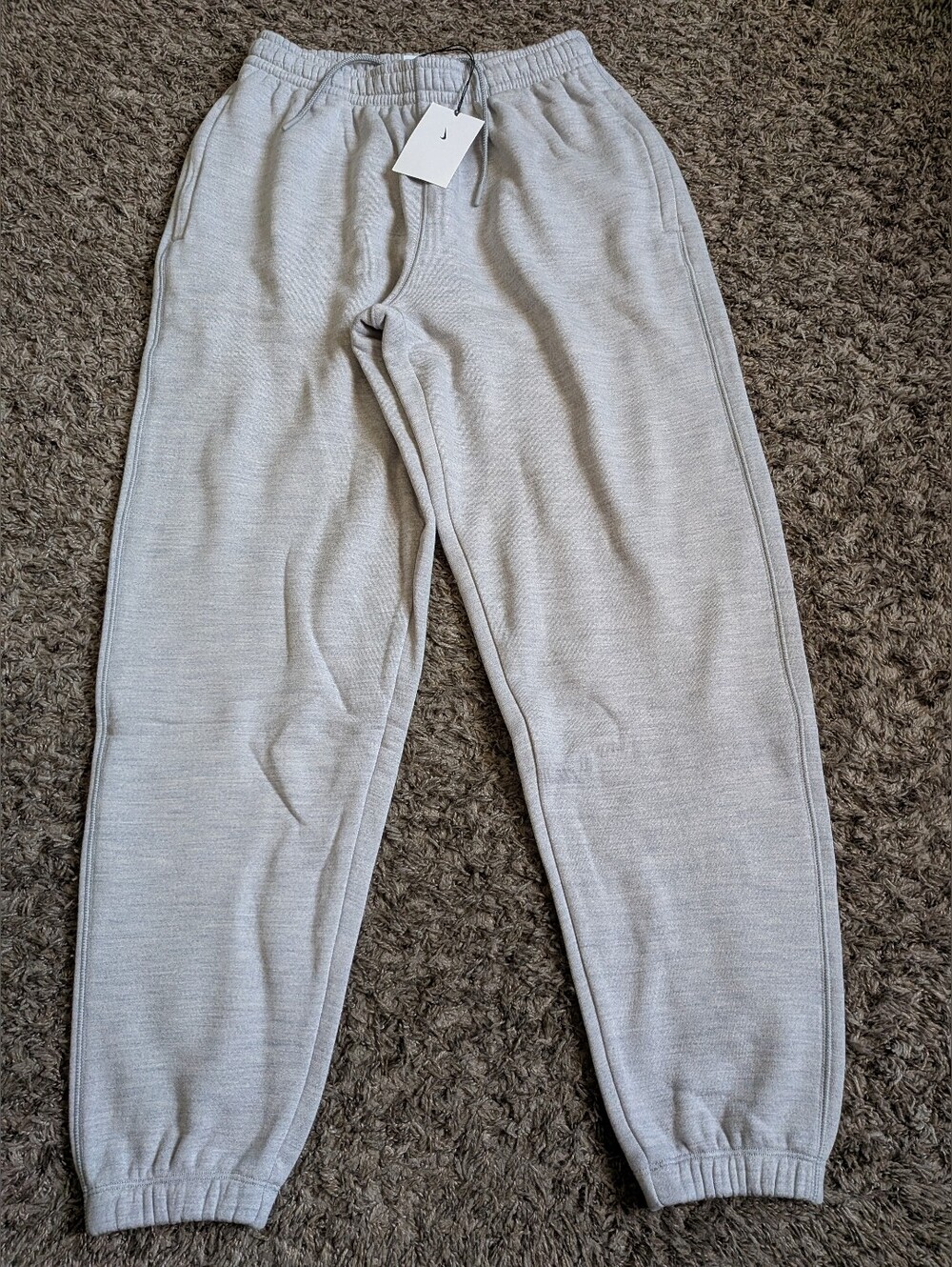 NWT Nike Yoga Wool/Cotton Grey Heather 29" Unisex Adult Joggers S